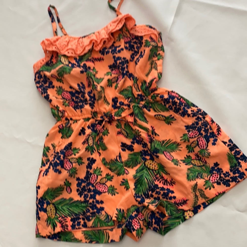 Little girl’s spaghetti strap romper shorts